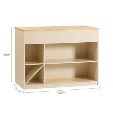 MUEBLE AUXILIAR DE COCINA R&R MUEBLES SARIPHI 4 REPISAS 2 CAJONES RR MUEBLES - 3