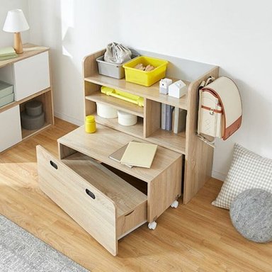 ESCRITORIO R&R MUEBLES ATRI MARRÓN CLARO ESTANTE INFANTIL