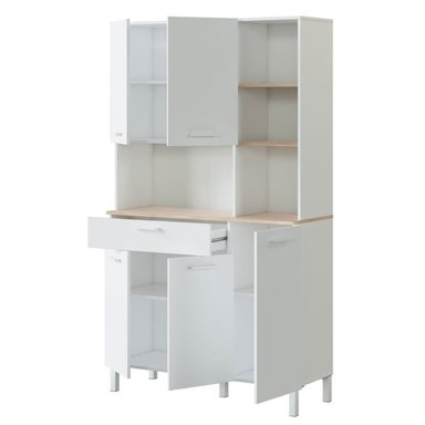 MUEBLE AUXILIAR DE COCINA R&R MUEBLES SOU 1 CAJÓN PARA MICROONDAS BLANCO RYR MUEBLES - 2