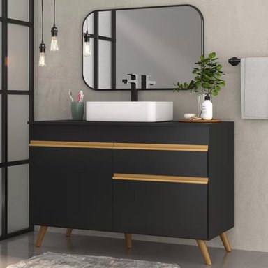 MUEBLE BAÑO R&R TANIZAKI NEGRO