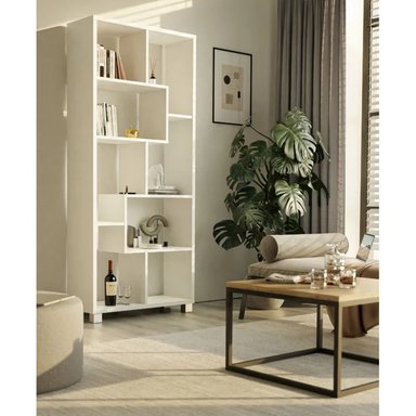 ESTANTE R&R MUEBLES NUKUMIZO BLANCO MODERNO