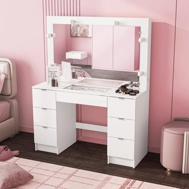 TOCADOR R&R MUEBLES SAKI BLANCO MODERNO