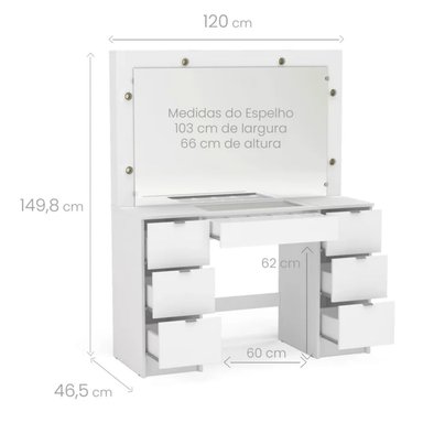 TOCADOR R&R MUEBLES SAKI BLANCO MODERNO - 4