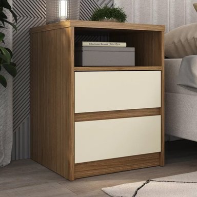 VELADOR R&R MUEBLES MODERNO MINASE BLANCO MARRÓN - 1