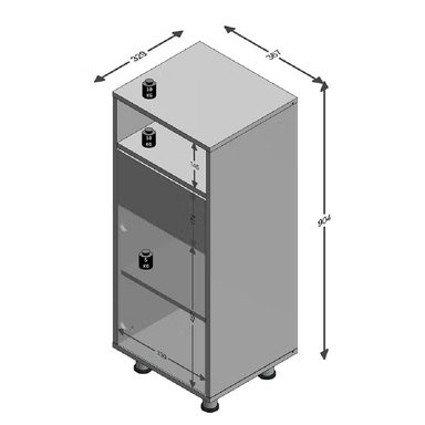 MUEBLE BAÑO R&R TIMOR BLANCO AUXILIAR MODERNO - 3