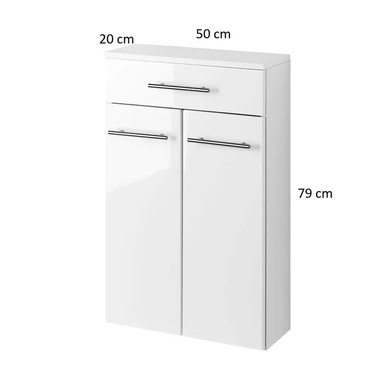 MUEBLE BAÑO R&R BRUNEI BLANCO AUXILIAR MODERNO - 2