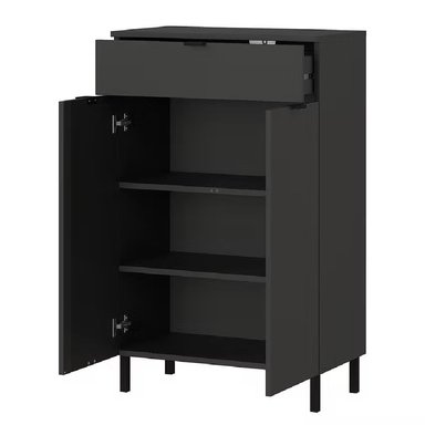 MUEBLE BAÑO R&R ULAN NEGRO AUXILIAR MODERNO - 2