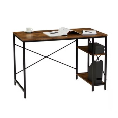 ESCRITORIO MINIMALISTA R&R MUEBLES KABI 110 CM X 60 CM MARRÓN INDUSTRIAL