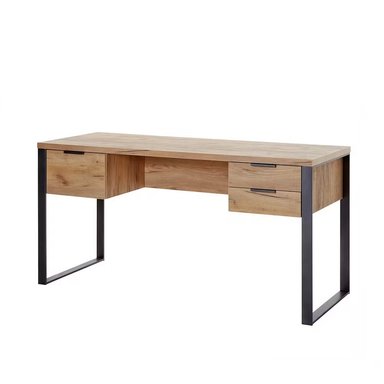 ESCRITORIO R&R MUEBLES TORRÉ 152 CM X 60 CM MARRÓN CLARO ELEGANTE MODERNO