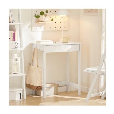 ESCRITORIO R&R MUEBLES MARTA 60 CM X 40 CM BLANCO PEQUEÑO 1 CAJÓN