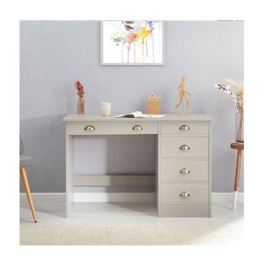ESCRITORIO MODERNO R&R MUEBLES GROLLY 114 CM X 54 CM GRIS