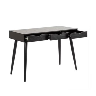 ESCRITORIO R&R MUEBLES PATRICK 110 CM X 50 CM NEGRO VINTAGE - 3