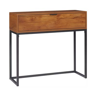 MESA CONSOLA RECIBIDOR RYR MUEBLES SALMER INDUSTRIAL 1 CAJÓN - 1