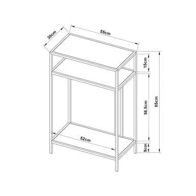 MESA CONSOLA RECIBIDOR RYR MUEBLES MAJU NEGRO - 3