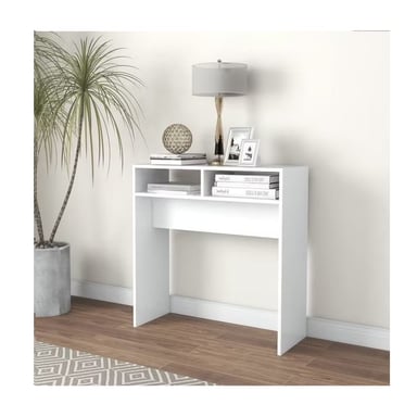 MESA CONSOLA RECIBIDOR RYR MUEBLES MANUEL MODERNO BLANCO - 1