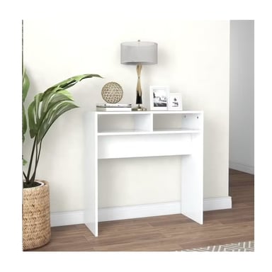 MESA CONSOLA RECIBIDOR RYR MUEBLES MANUEL MODERNO BLANCO - 2