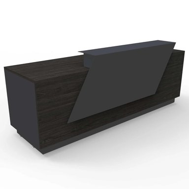 ESCRITORIO DE RECEPCIÓN R&R MUEBLES SHIHORI 242 CM X 72 CM NEGRO