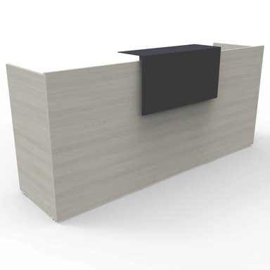 ESCRITORIO DE RECEPCIÓN R&R MUEBLES MAMIYA 243 CM X 66 CM BLANCO Y NEGRO