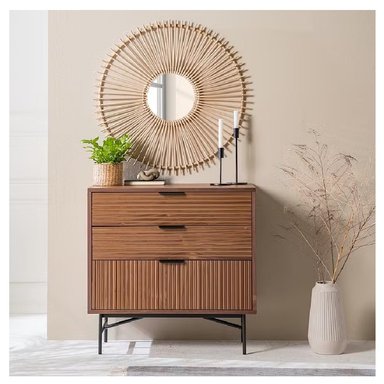 APARADOR R&R MUEBLES MARRÓN MODERNO NERON 3 CAJONES