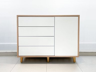 APARADOR MODERNO HIKI BLANCO Y MARRÓN RYR MUEBLES