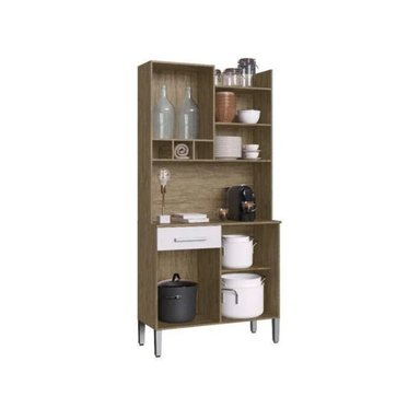 MUEBLE DE COCINA R&R MUEBLES BARYU MARRÓN Y NEGRO RYR MUEBLES - 2