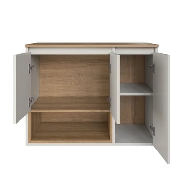 MUEBLE DE BAÑO SAIMORI BLANCO Y MARRÓN RYR MUEBLES - 2