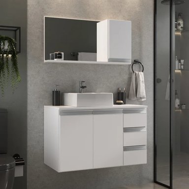 PACK MUEBLE BAÑO R&R TAKAHITO BLANCO ESPEJO