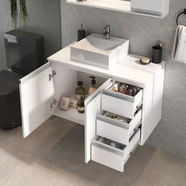 PACK MUEBLE BAÑO R&R TAKAHITO BLANCO ESPEJO - 2