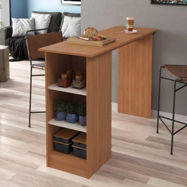 MESA DESAYUNADOR R&R MUEBLES LYCIA MARRÓN 136X45CM RYR MUEBLES - 1