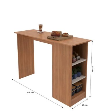 MESA DESAYUNADOR R&R MUEBLES LYCIA MARRÓN 136X45CM RYR MUEBLES - 3