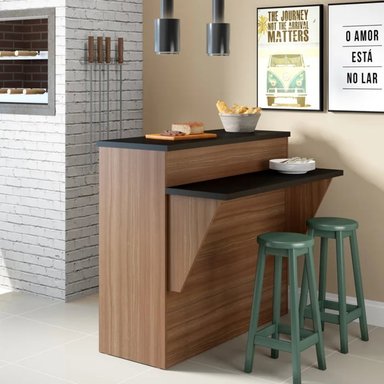 MESA DESAYUNADOR NOEL BLANCO Y NEGRO RYR MUEBLES