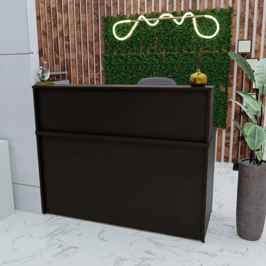 ESCRITORIO DE RECEPCIÓN R&R MUEBLES NIO 120 CM X 60 CM NEGRO