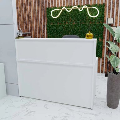 ESCRITORIO DE RECEPCIÓN R&R MUEBLES NIO 120 CM X 60 CM BLANCO