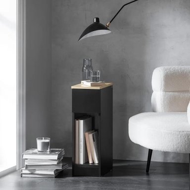 MESA LATERAL LETTIE  NEGRO RYR MUEBLES