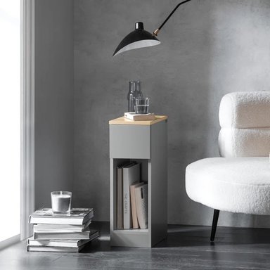 MESA LATERAL LETTIE  GRIS RYR MUEBLES