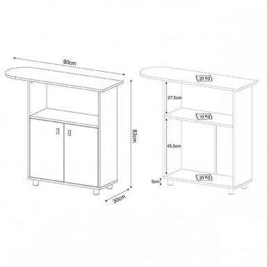 MUEBLE PLANCHADOR R&R MUEBLES HONDO BLANCO - 3