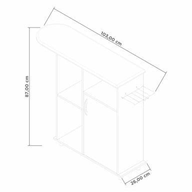 MUEBLE PLANCHADOR R&R MUEBLES MEWI BLANCO - 3