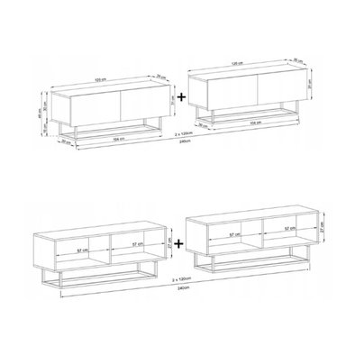 MESA DE TV MODERNA TUPAC DUNA RYR MUEBLES - 3