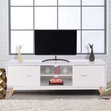 MESA DE TV VINTAGE LUPP BLANCO RYR MUEBLES