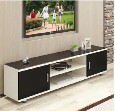 MUEBLE DE TV MODERNO  55' WAGREL BLANCO Y NEGRO RYR MUEBLES