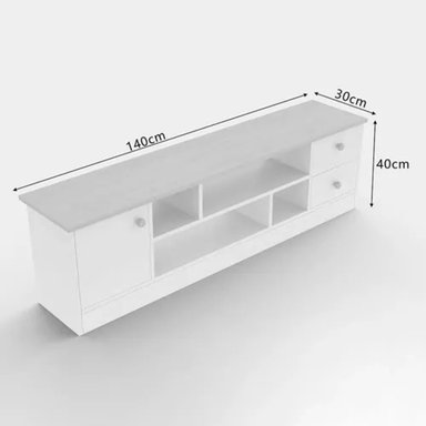 MUEBLE DE TV MODERNO 55' ASAGAKI BLANCO Y MARRÓN RYR MUEBLES - 3