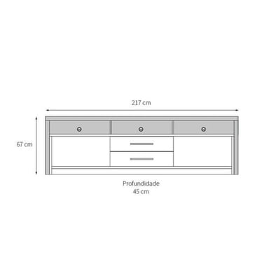 MUEBLE DE TV MODERNO 55' AVOM BLANCO Y MARRÓN RYR MUEBLES - 3