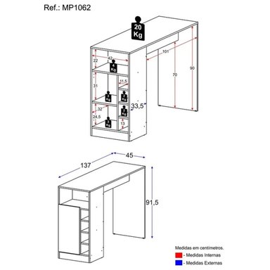 MUEBLE DE BAR GAKUTO NEGRO RYR MUEBLES - 3