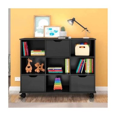 ESTANTE ORGANIZADOR SHISHIBA NEGRO RYR MUEBLES