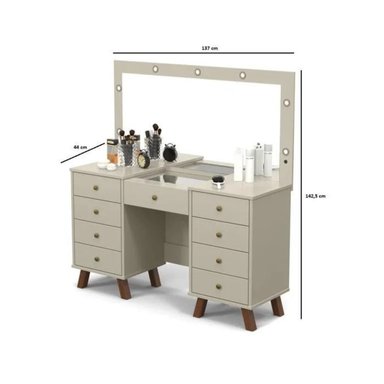 TOCADOR MODERNO LANBARDO BLANCO RYR MUEBLES - 3