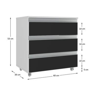 GABINETE DE BAÑO CHINATSU BLANCO Y NEGRO RYR MUEBLES - 3