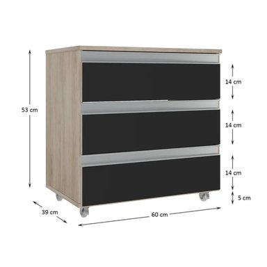 GABINETE DE BAÑO CHINATSU MARRÓN Y NEGRO RYR MUEBLES - 3