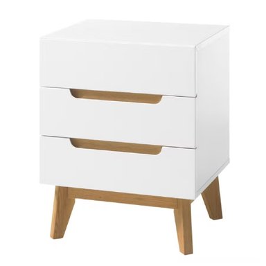 VELADOR VINTAGE MAPI 3 CAJONES BLANCO RYR MUEBLES