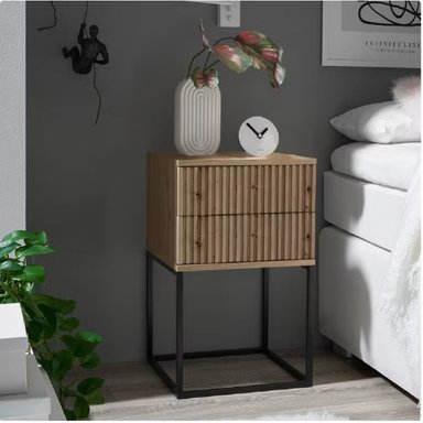 VELADOR MODERNO PRADO DUNA 2 CAJONES RYR MUEBLES