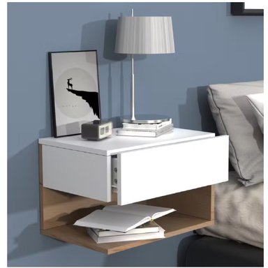 VELADOR FLOTANTE BRANDON BLANCO/MARRÓN RYR MUEBLES